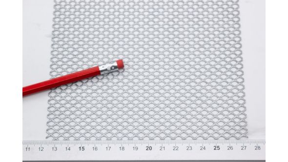 217F Sample - Small, Expanded Metal, Flattened, Steel Mesh
