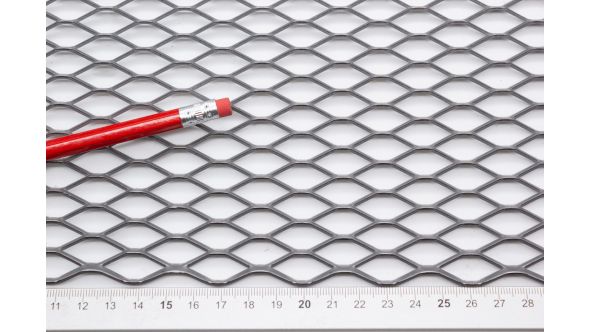 1294 Sample - Large, Expanded Metal, Raised, Steel Mesh