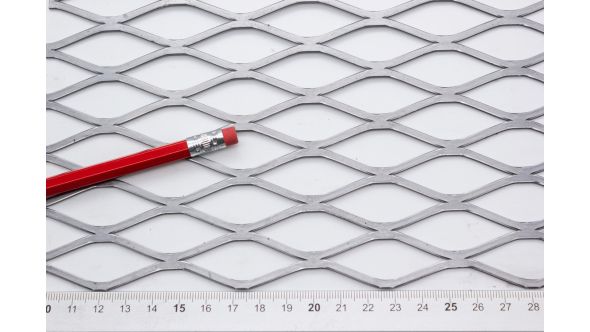 2077F Sample - Large, Expanded Metal, Flattened, Steel Mesh