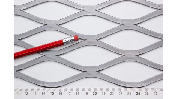 3393F Sample - Large, Expanded Metal, Flattened, Steel Mesh