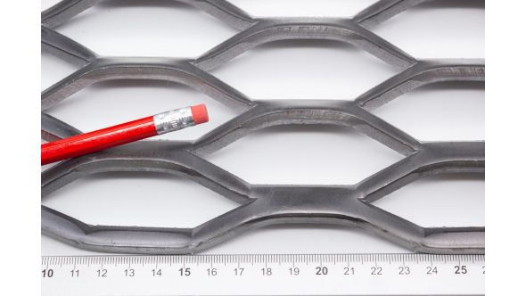 4899 Sample - Large, Expanded Metal, Raised, Steel Mesh