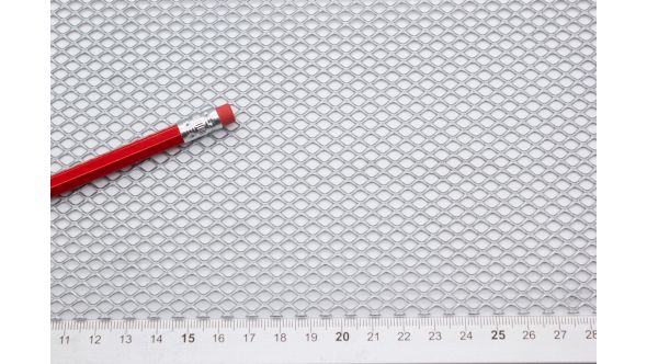 N8614F Sample - Small, Expanded Metal, Flattened, Pre-galvanised Steel Mesh